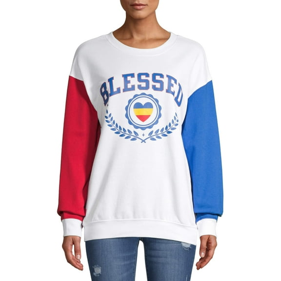 License Juniors’ Blessed Graphic Sweatshirt