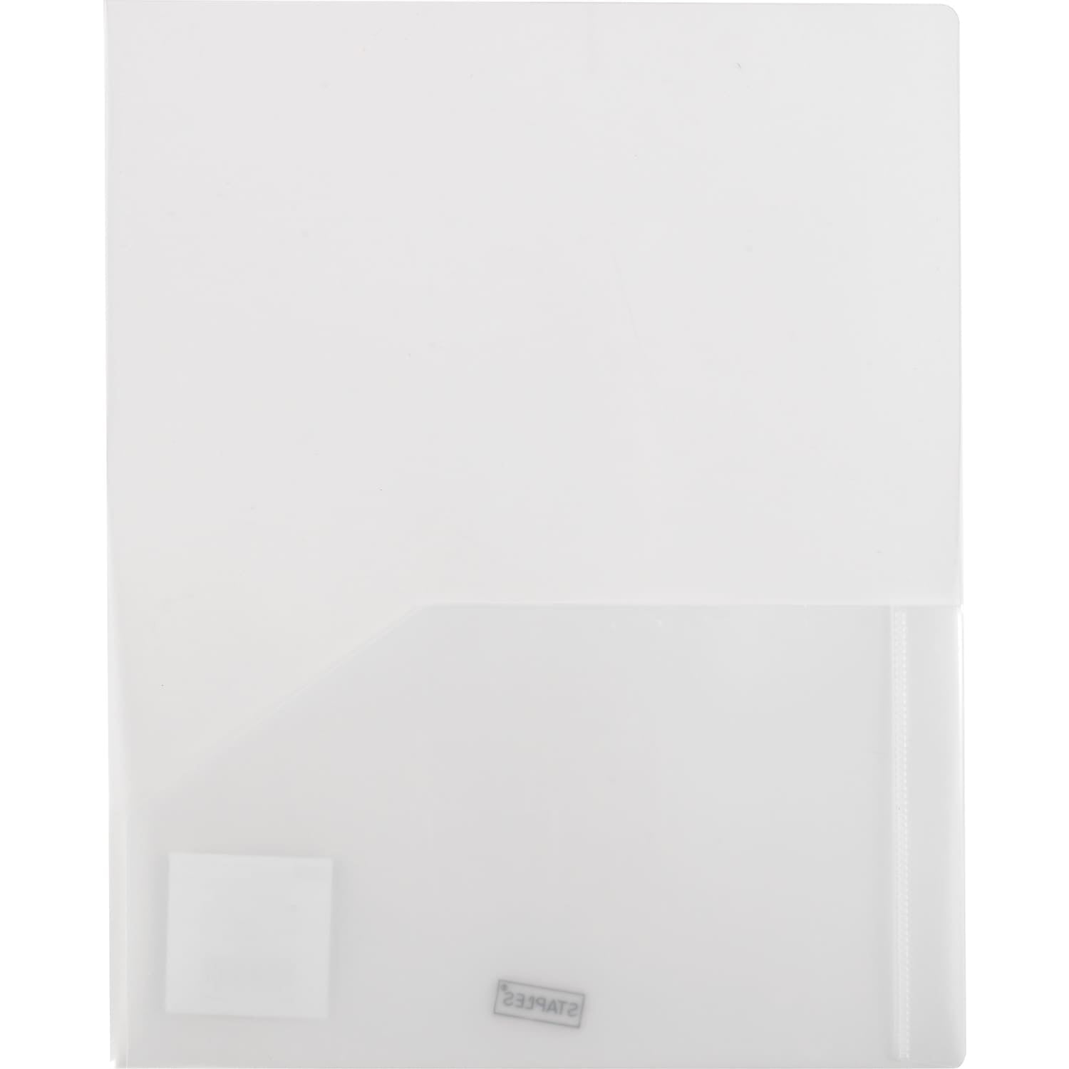 Staples Report Cover with 2 Pockets Plastic Clear 970151