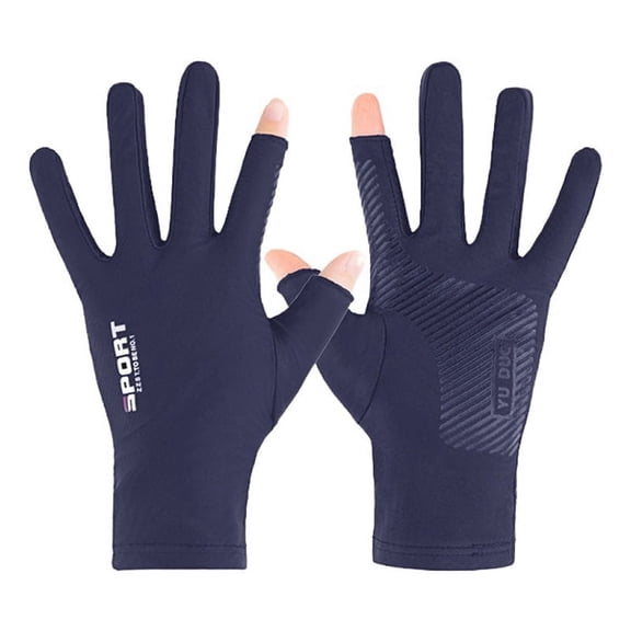Cycling Bicycle Gloves Breathable Ice Silk Non-Slip Anti-UV Touch Screen Gloves