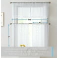 thumbnail image 6 of THD Francine Embroidered Sheer Voile Window Curtain Rod Pocket Valance - 54 W x 18 L - Single Valance, 6 of 34
