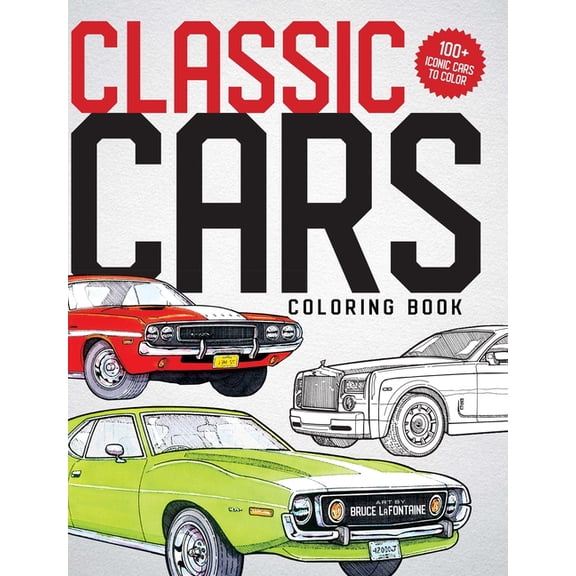 Dover Planes Trains Automobiles Coloring Classic Cars Coloring Book, (Paperback)