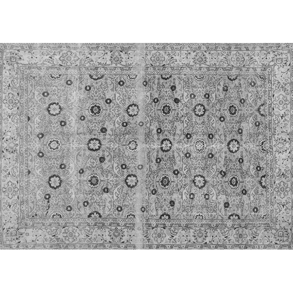Ahgly Company Indoor Rectangle Persian Gray Traditional Area Rugs, 6' x 9'