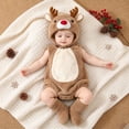 thumbnail image 5 of LIIPEE Boys Girls Christmas Reindeer Costume Baby Cute Party Dress Up Clothes 3 Piece Set 0-12 Months, 5 of 9