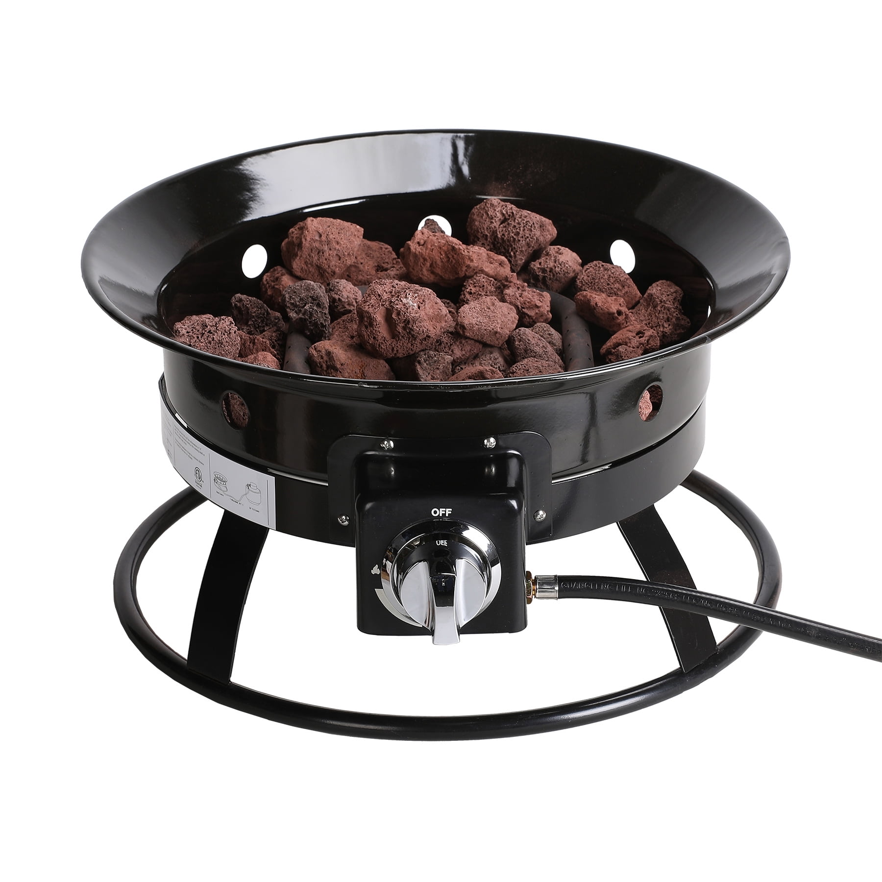 Smokeless Outdoor Gas Firepit for Camping Backyards Patios or Tailgating by
