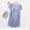 Blue, variant on Nightgown For Women Casual Solid Color Round Neck Mid Calf Sleepwear Soft Cozy Lightweight Modal Homewear Dress Yellow XXL