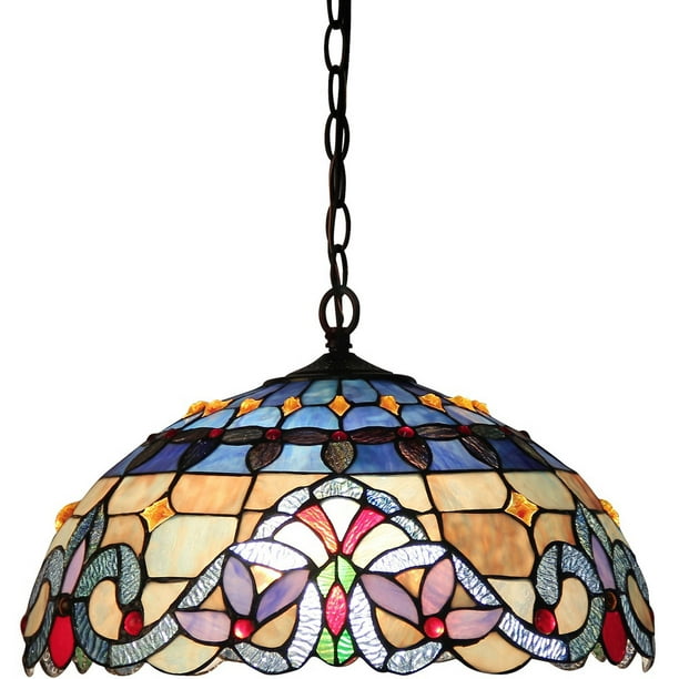 Chloe Lighting Grenville Tiffany-Style 2-Light Victorian Ceiling ...