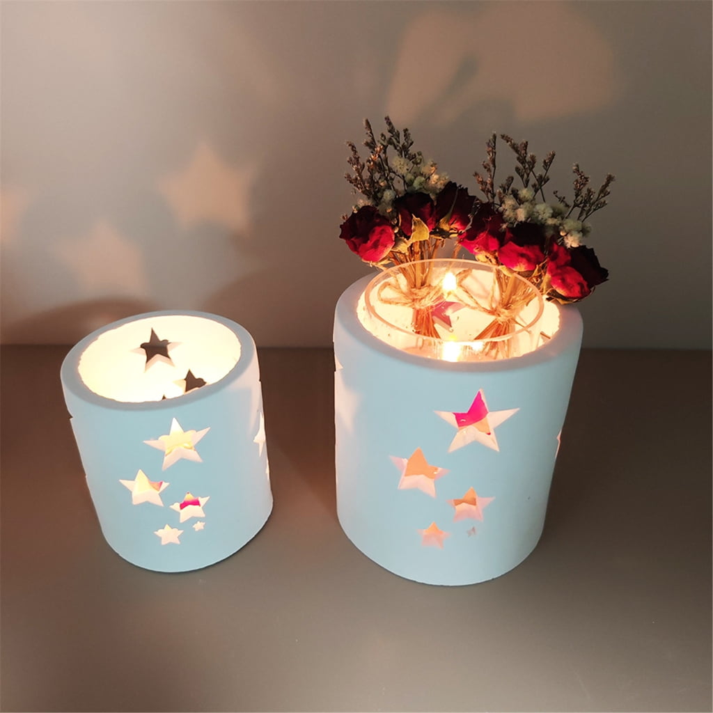 AOOOWER Silicone Resin Mold for Creating Decorative Candle Holders and Storage Containers