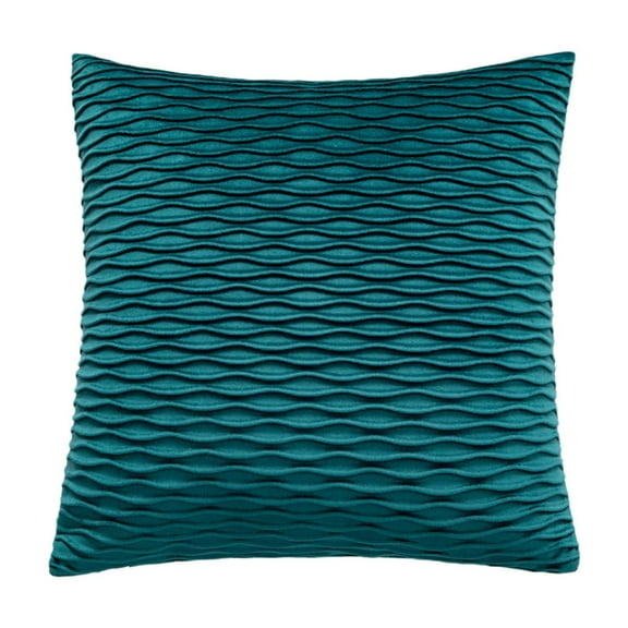 Tahtuvzn 17x17" Solid Colour Velvet Pleated Pillow Set Sofa Cushion Bedside Office Lumbar Support Protection, Home Gifts, Blue