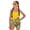 Hawaii Hibiscus Frangipani Flower Yellow, variant on SEANATIVE Girls Swimsuits One-Piece Bathing Suit with Mesh Cover Up Skirt Lightweight Soft Swimwear Cut Out Design Beachwear with Adjustable Strap, Size 7-8, Tropical Monstera Leaf Green
