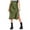 Army Green, variant on Riforla Womens High Waist Skirt Solid Satin Dress Zipper Elegant Skirt Womens Skirt AG M