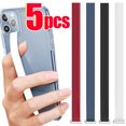 thumbnail image 2 of 5/3/1PCS Soft Silicone Elastic Phone Straps Ropes Portable Cellphone Wristband Finger Ring Grip Loop Holder for IPhone Samsung Red B 1PCS, 2 of 6
