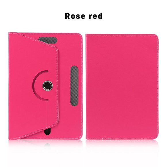 Pattern Protective Shell Tablet Case Universal Cover PU Leather For Samsung Galaxy Tab 7 8 9 10.1 inch Android Tablet PC rose red Universal 7 inch