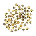 thumbnail image 6 of Milageto 6x100 Pieces Filigree Flower Cup Shape Bead Caps DIY Jewelry Making Gold 6 Pcs, 6 of 8