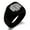 Black, variant on Stainless Steel Letter R Initial 3D Cube Box Monogram Engraved Engraved Square Flat Top Biker Style Polished Signet Ring