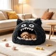 thumbnail image 5 of Sahpxhe Dog Bed Soft Plush Monster Shaped Pet Cave Bed, Cozy Enclosed Pet House With Fun Cartoon Appearance For Small Dogs Cats Indoor, 5 of 6