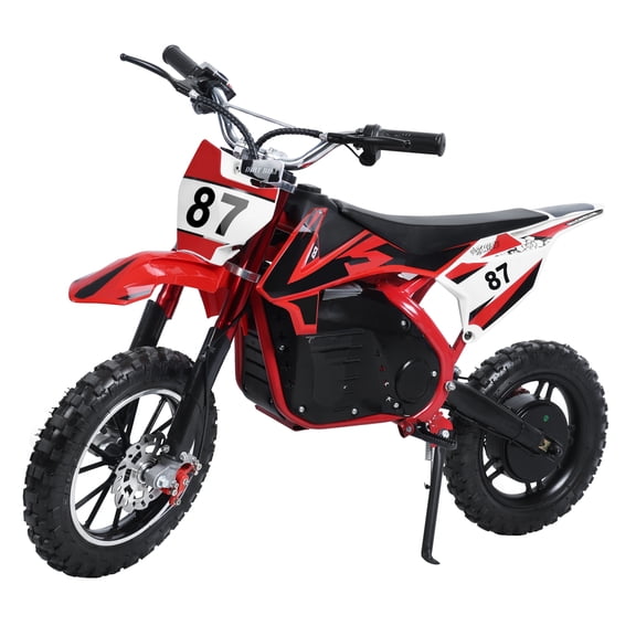 Xnigf 36V 500W Electric Dirt Bike, 15.5 MPH Off-Road Motorcycle with 10-Inch Tires,  220 LBS Capacity