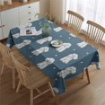 thumbnail image 2 of Poodle Dog and Footprint Rectangle Tablecloth 60"x84",Waterproof Polyester Rectangle Table Cloth, Wipeable Spillproof Polyester Tablecloth for Dining, Camping, Indoor and Outdoor, 2 of 5