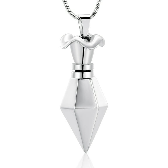 Personalize Stainless Steel Dart Urn Pendant Necklace for Cremation Ashes Keepsake Memorial Jewelry