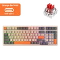 thumbnail image 1 of Teclado mecánico K98 Teclado silencioso de 100 teclas para PC de escritorio (eje rojo naranja), 1 of 6