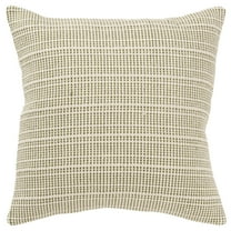 Rizzy Home Green/Natural 20"X20" Stripe Woven Poly Filled Throw Pillow