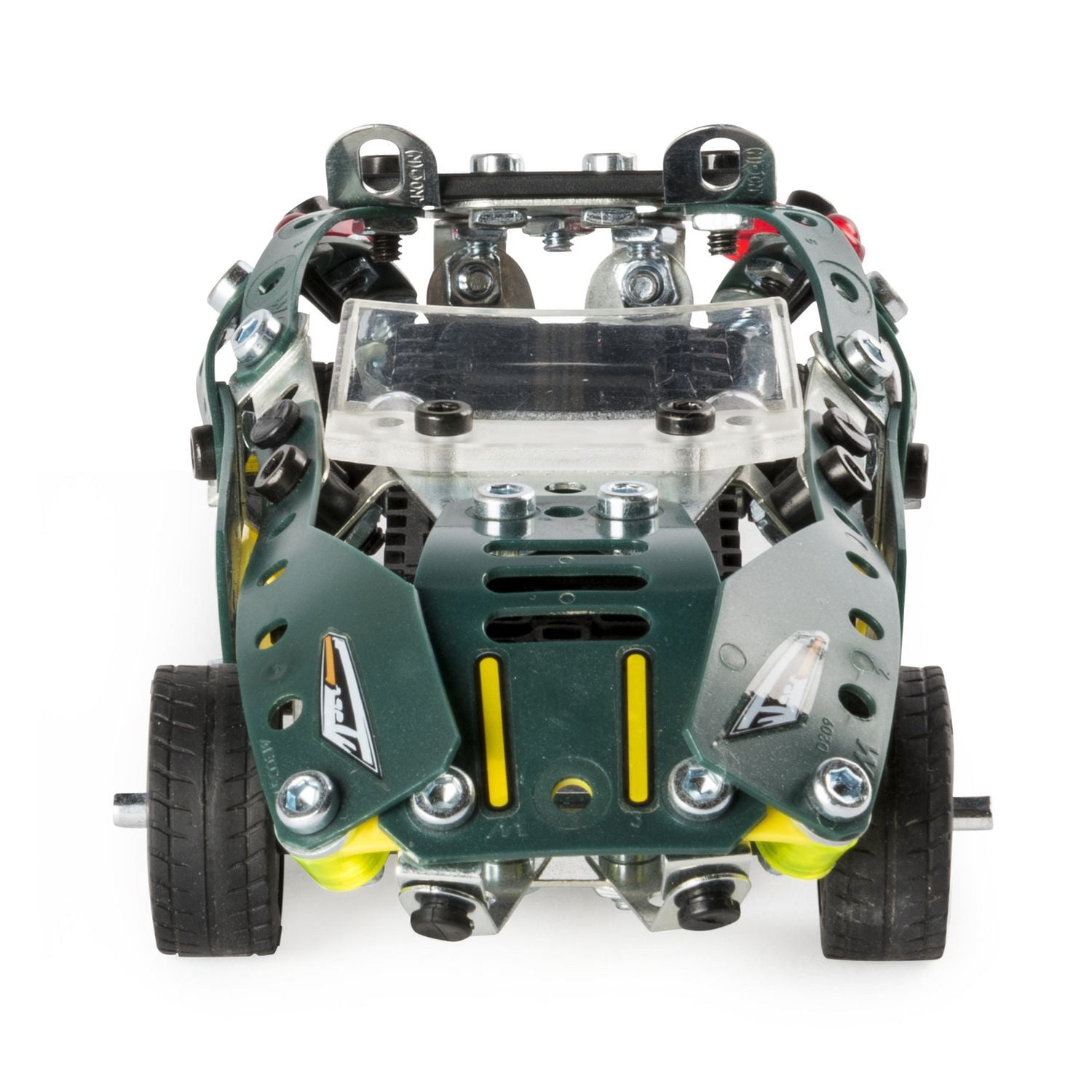 Meccano by Erector 5 in 1 Roadster Pull Back Car Building Kit, Stem Engineering Education Toy for Ages 8 And up