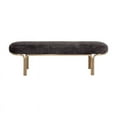 thumbnail image 3 of Sunpan Gwen 18.5" Modern Fabric and Iron Bench in Brown/Gold, 3 of 4
