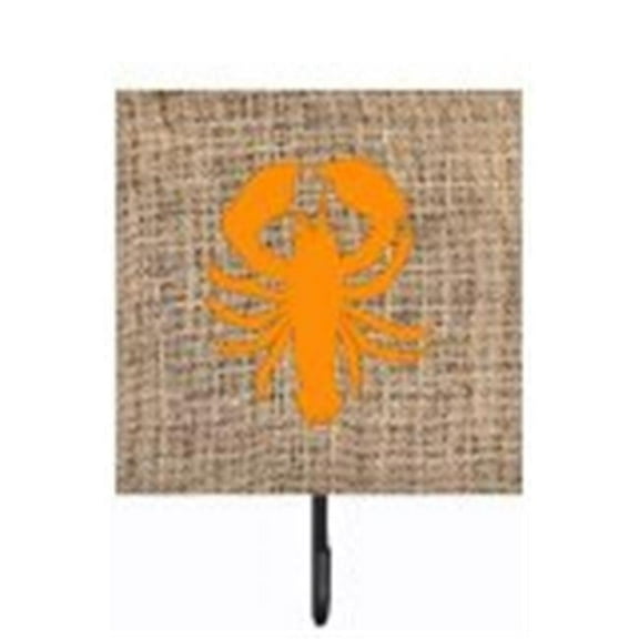 Carolines Treasures BB1015-BL-OR-SH4 Lobster Burlap And Orange Leash Or Key Holder