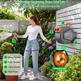 thumbnail image 5 of Retractable Garden Hose Reel 65ft, Wall Mount Auto-Rewind Water Hose Reel with 1/2" Anti-Kink Hose, 180° Swivel, Any-Length Lock, 9-Pattern Nozzle for Outdoor Yard & Patio, 5 of 10