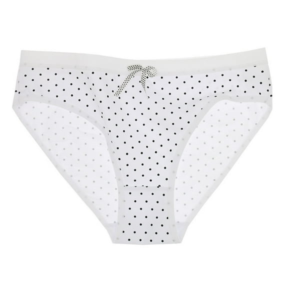 Women'S Panties Female Women Cotton Basic Underwear Bikini Polka Panties,White Women'S Nylon Underwear M