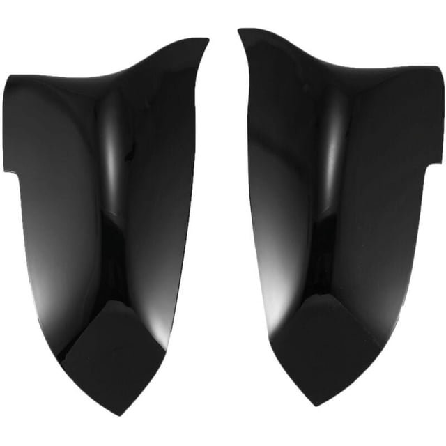 1 par de cubiertas de espejo retrovisor lateral para serie 5 6 7 F10 F18 F11 F06 F07 F12 F13 F01 2014 2015 2016 Cubiertas laterales 51167308683 51167308684 (negro brillante)