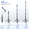 thumbnail image 3 of Trépied de Téléphone 62 Pouces Perche à Selfie Support Extensible avec Télécommande Sans Fil et Support de Téléphone pour iPhone Android, 3 of 6