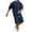 Navy, variant on MNCEKFOD Men Short Sets Outfits Summer Stylish Crew Neck Short Sleeve Tshirts with Drawstring Waist Shorts Casual Tracksuit Set Green L