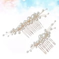 thumbnail image 2 of 2 peinetas de perlas hechas a mano para el pelo, joyería nupcial, horquilla, decoración para el pelo para bodas y mujeres, 2 of 8