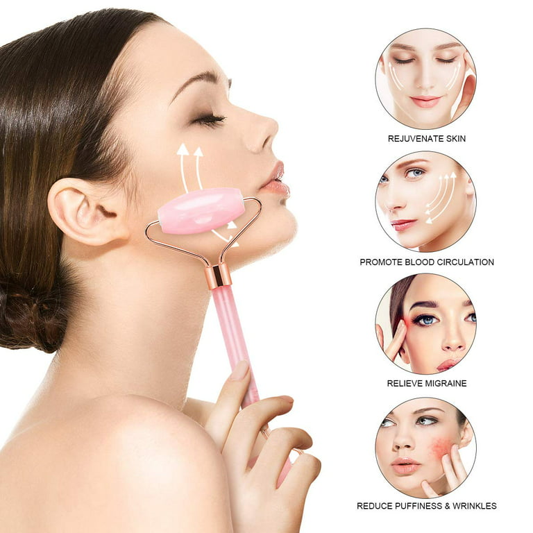 Face Shaper, Guasha Tool for Face, Face roller, Spa Massage, Skin Care Set,  Postpartum Skin, Pure Natural Jade, Beauty Roller, Relieve Fine Wrinkles