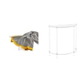 thumbnail image 1 of Manta a rayas para sofá cama o silla de dormitorio y mesa auxiliar acrílica para espacios pequeños. Mesa auxiliar de dos niveles, mesita de noche, dec, 1 of 8