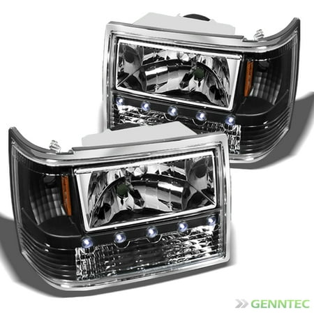 For 1993 1998 Jeep Grand Cherokee 3in1 Per Corner Led Headlights For 1993 1998 Jeep Grand Cherokee 3in1 Per Corner Led Headlights Blk Pair Left Right 1994 1995 1996 1997