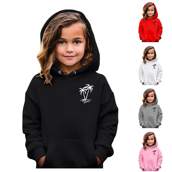 LRen Girls Hoodies Oversized Hoodies Y2K Cute Graphic Print Pullover Hoodie Sweatshirt Preppy Long Sleeve Fall Winter Clothes