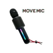 Singing Machine Move Microphone with Lighting Effects and Bluetooth, SMM575, Black
