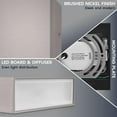 thumbnail image 4 of Luxrite Square LED Up and Down Wall Sconce, 5CCT 2700K-5000K, 15W, 1000LM, IP65, Nickel 2-Pack, 4 of 7