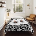 thumbnail image 4 of Black White Spring Floral Large Tapestry for Bedroom Wall Hanging Tapestry, Summer Botanical Modern Ceiling Backdrop Tapestries Poster Blanket Wall Decor for Teens Room Living Room Dorm 86" x 104", 4 of 8