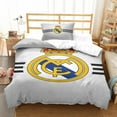 thumbnail image 2 of Real Madrid Ultra Soft Duvet Cover Set D Bedding Famous Football Team Printed Microfiber Duvet Cover Pieces with Zipper Closure 135*200 CM, 2 of 5