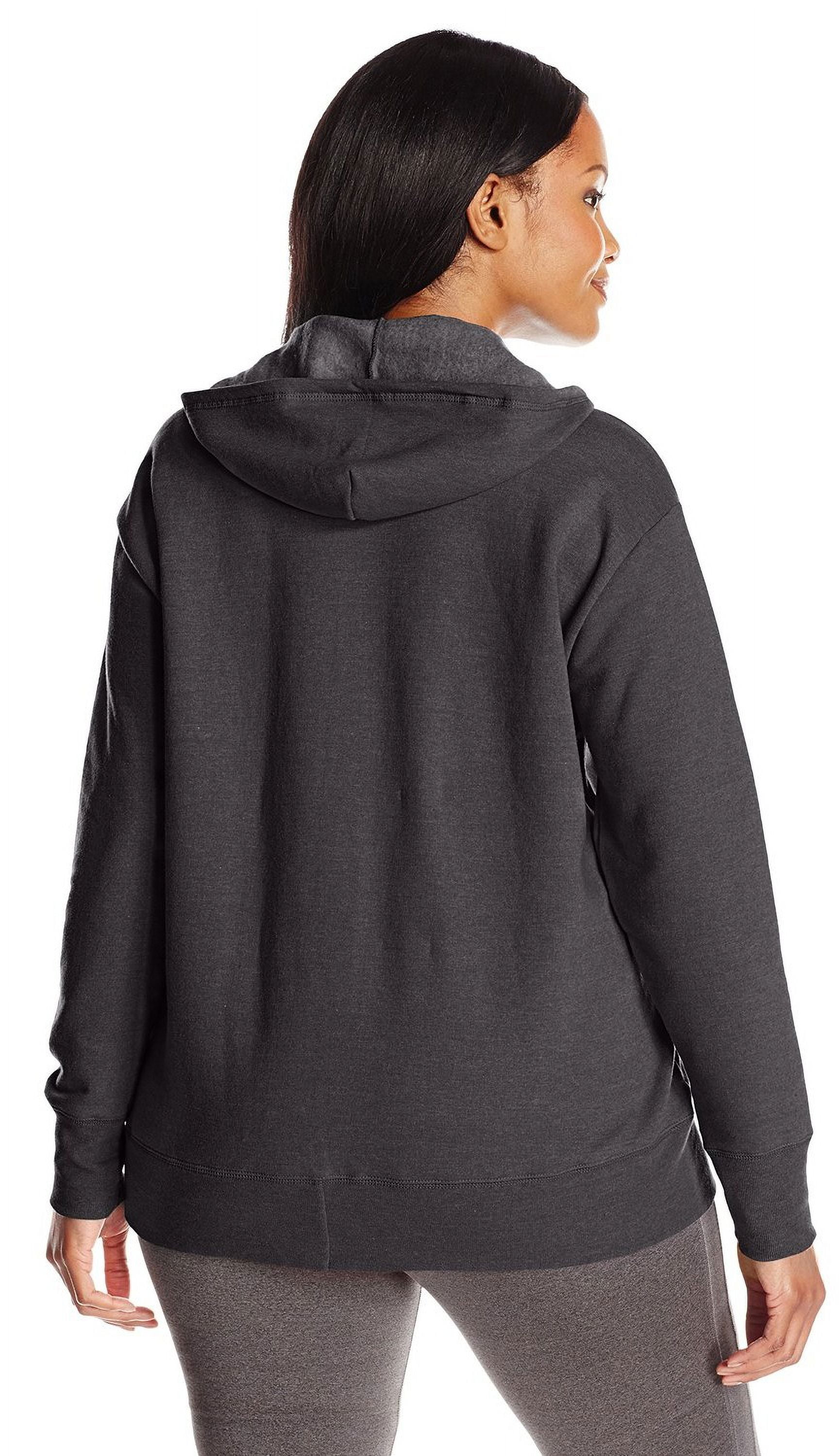 Just My Size Women's Plus-Size Full Zip Fleece Hoodie, Sizzling Pink Heather, 16W/1XL