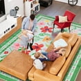 thumbnail image 5 of BLEUM CADE 8x10 Area Rug, Floral Rugs for Living Room, Lightweight Non Slip Washable Rug, Indoor Low Pile & Non-Shedding Vintage Rugs Carpet for Bedroom, Living Room, Dining Room, Green, 5 of 7