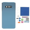 thumbnail image 1 of Cubierta de repuesto para puerta trasera de cristal con cinta adhesiva impermeable preinstalada y herramientas de reparación para Galaxy S10e SM G97, color azul, 1 of 14