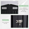 thumbnail image 2 of Sunmthink Outdoor Storage Shed, Metal Shed with Lockable Door & Air Vent for Backyard, Garden, Black, 2 of 7