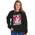 thumbnail image 5 of Detect Protect Breast Cancer Aware Women Crewneck Sweatshirt Brisco Brands X, 5 of 6