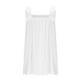 thumbnail image 5 of Aloohaidyvio Dresses for Women Women Tie Shoulder Mini Dress Square Neck Beach Short Dress Backless Boho Vocation Sundress, 5 of 8
