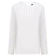 thumbnail image 1 of Henbury - Blusa de Hilo de Manga Larga para Mujer (Blanco), 1 of 2