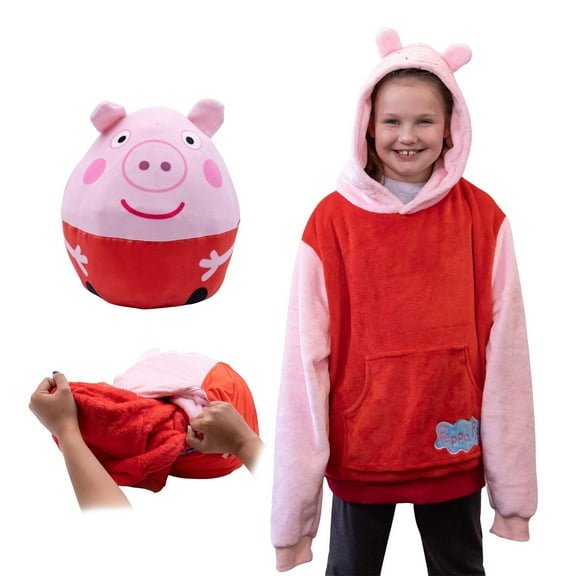 Hasbro | Peppa Pig Kids Snugible | Blanket Hoodie Pillow