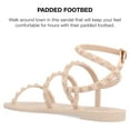 thumbnail image 4 of Journee Collection Womens Saphira Multi Strap Studded Jelly Sandal, 4 of 6
